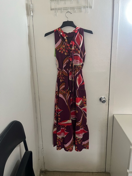 Sam Edelman Dresses & Skirts - Sam Edelman Plum Floral & Abstract Print Sleeveless Maxi Dress